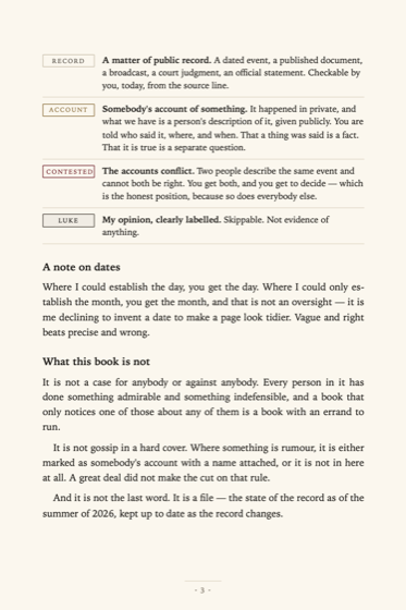 Page three: the four marks explained